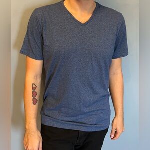 Old Navy Blue Short Sleeve V-Neck Tee